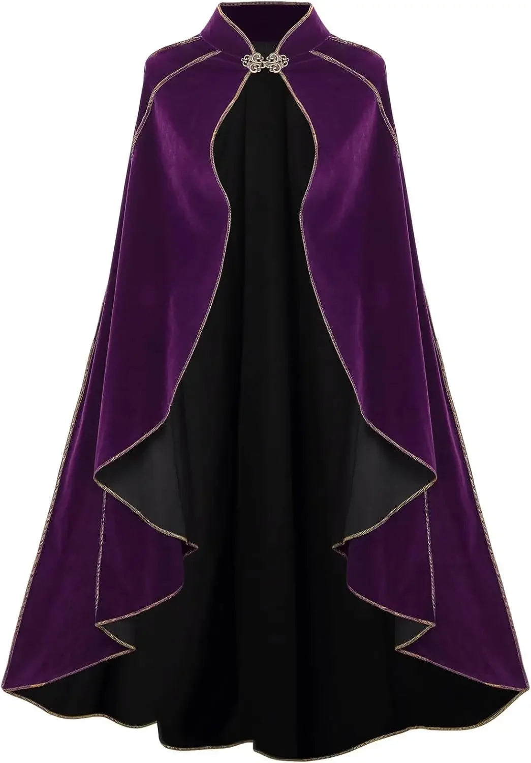 Men's Medieval Cloak Cape Shawl Pirate Robe Lord Retro Costume - alternate view 10