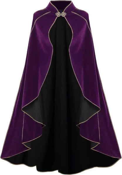 Men's Medieval Cloak Cape Shawl Pirate Robe Lord Retro Costume - alternate view 10