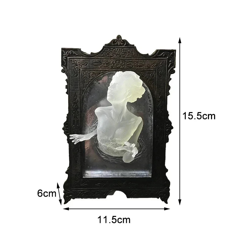 Gothic Devil Hand Wall Decor, Luminous Ghost Mirror Photo Frame, Spooky Halloween Ornament & Craft Gift - product image 6