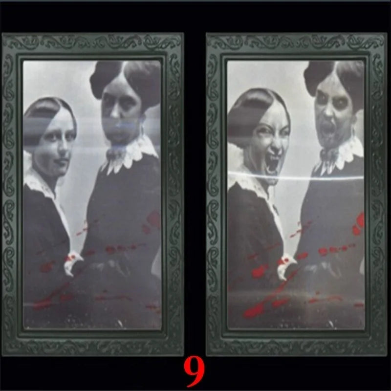 Halloween Party Horror Props 3D Changing Face Ghost Picture Frame Scary Wall - product image 6