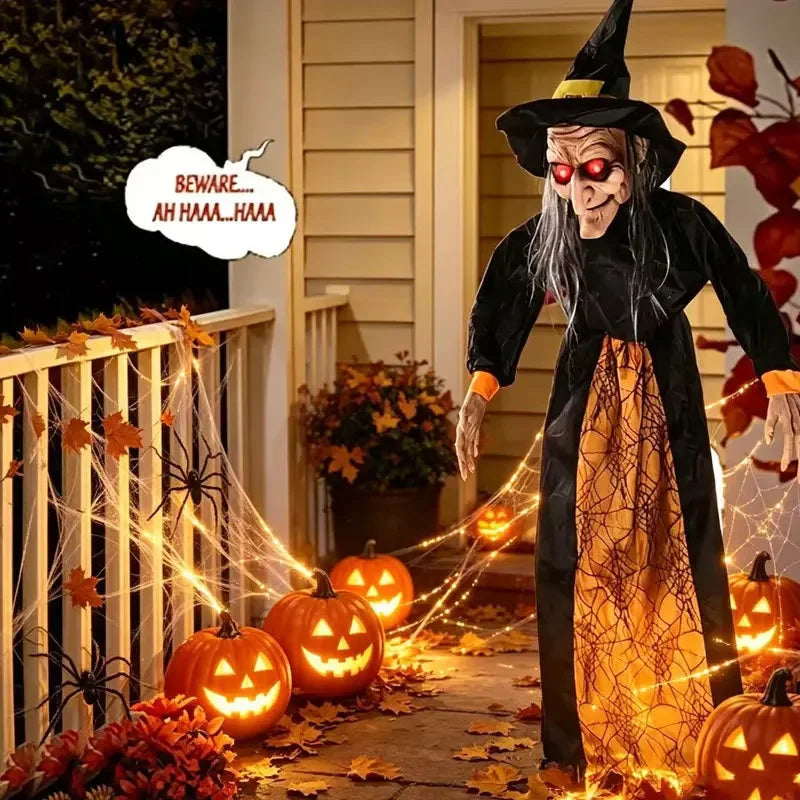 Halloween Witch Ghost Decor Horror Pendant Glowing Prank Props Electric Toys - product image 1