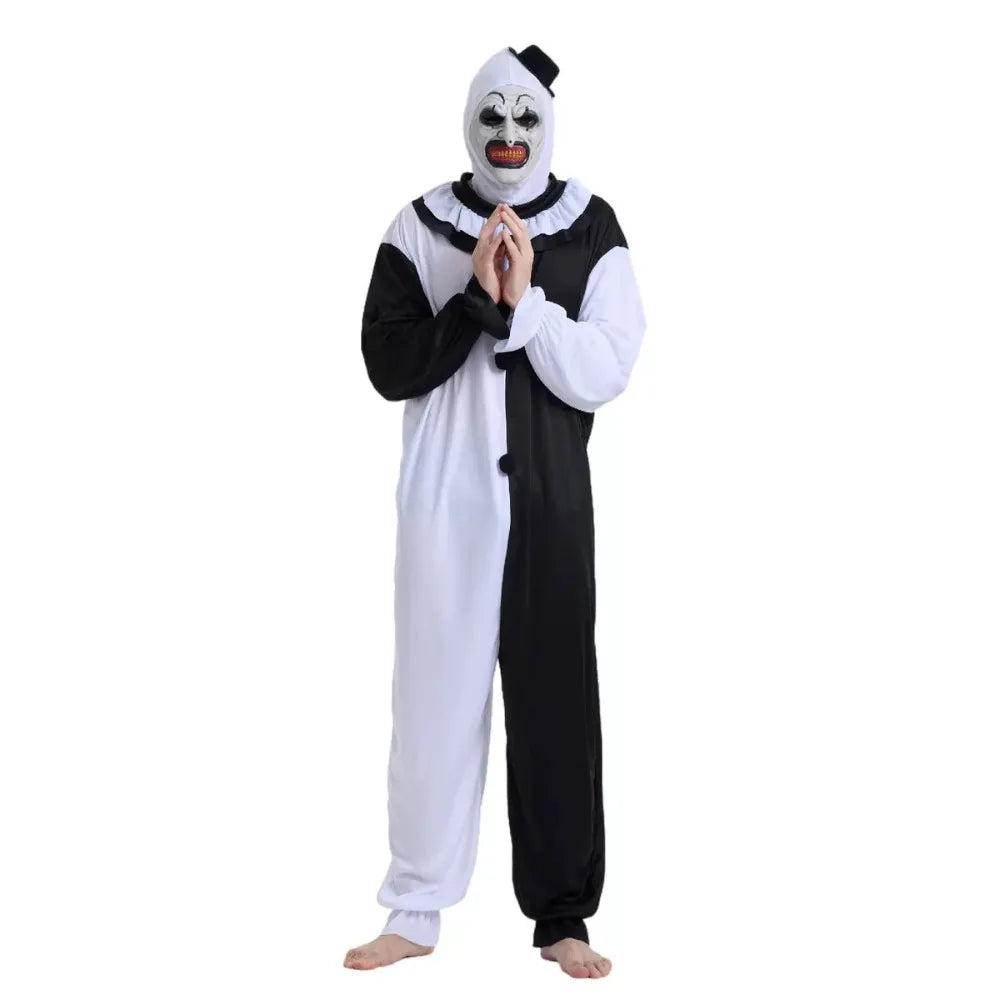 Terrifier Art Clown Joker Costume Men Jumpsuit Women Up Horror Dress Suit Halloween - A / Ault XL