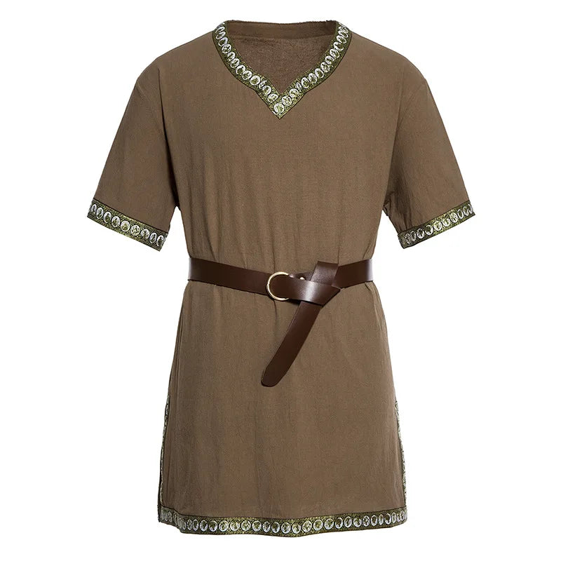 Knight Costume Medieval Costume Tunic Halloween Costumes for Men Adult Viking Pirate - Color 5 / M