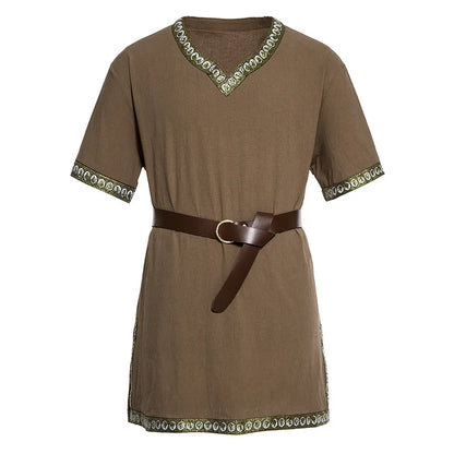 Knight Costume Medieval Costume Tunic Halloween Costumes for Men Adult Viking Pirate - Color 5 / M