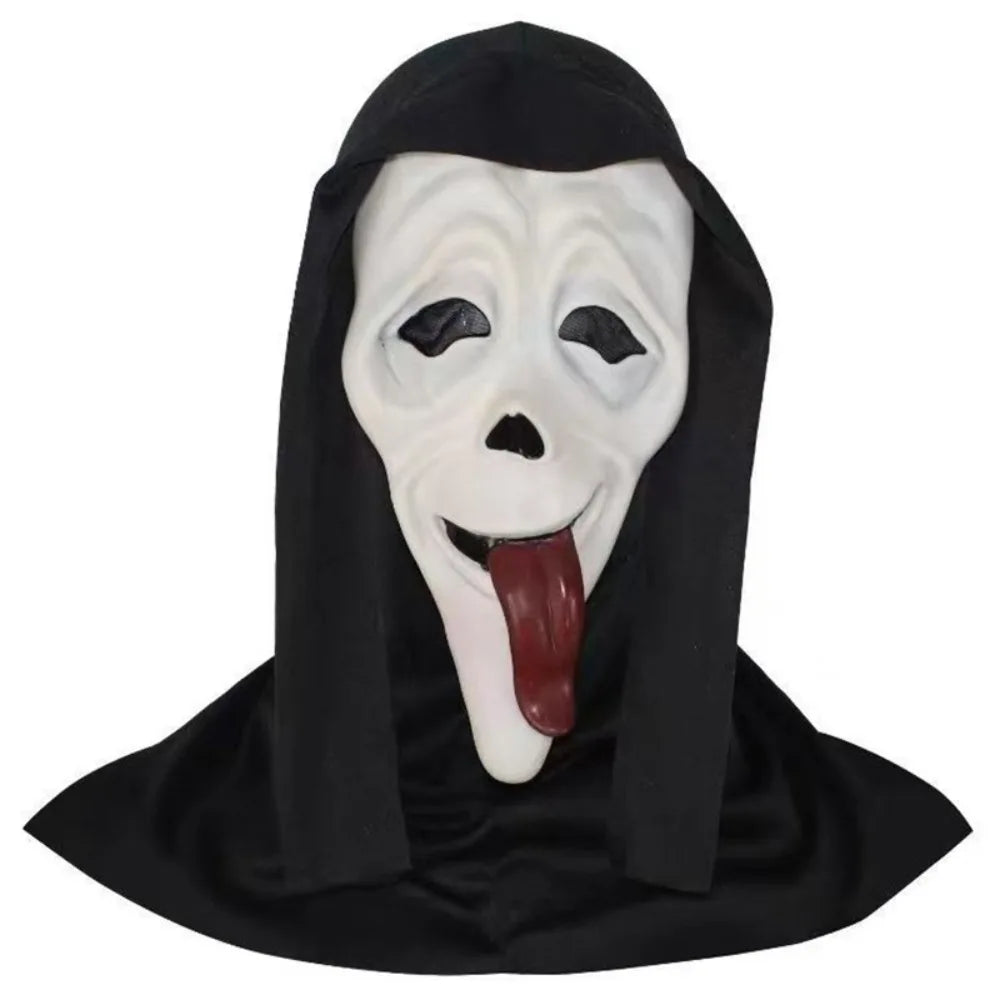 Halloween Costume Screaming Horror Props Mask Breathable Skeleton Mask Horror Halloween - Style A tushemianju