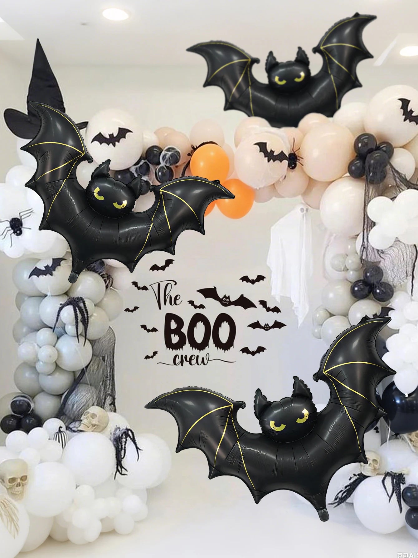 Halloween large scary bat balloon Halloween party birthday decoration bat theme can be hung bat decoration - product image 3