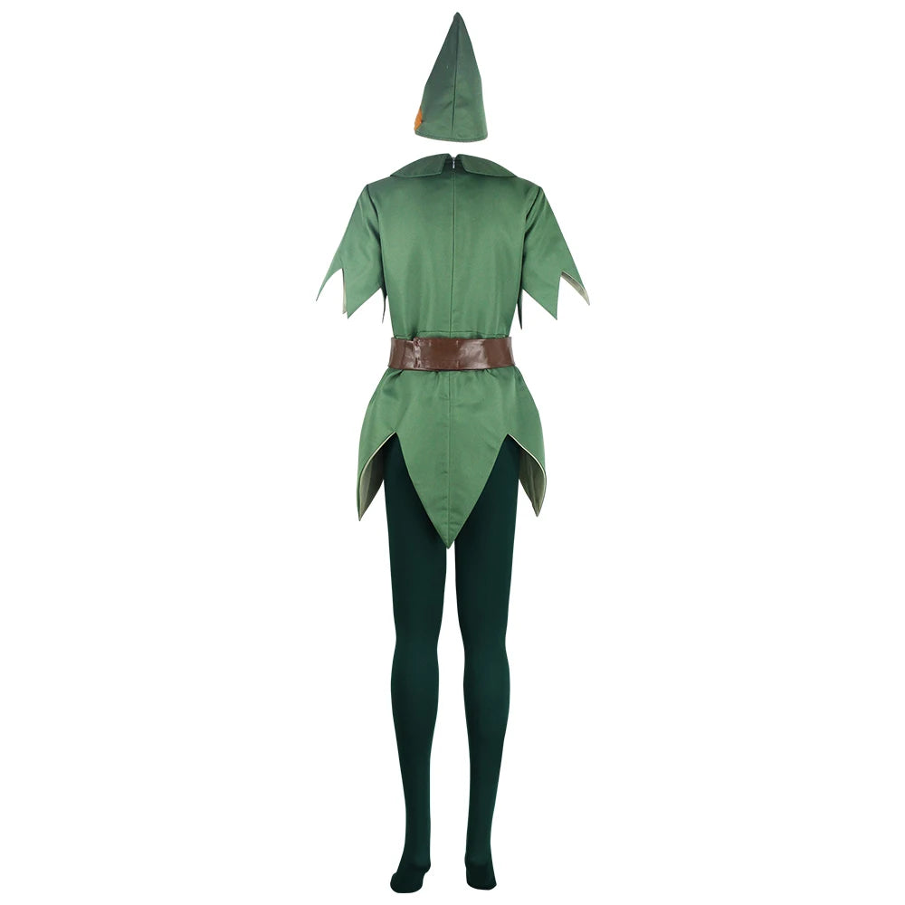 Peter Pan Cosplay Green Fairy Elf Costume Halloween Stage Performance - view 3