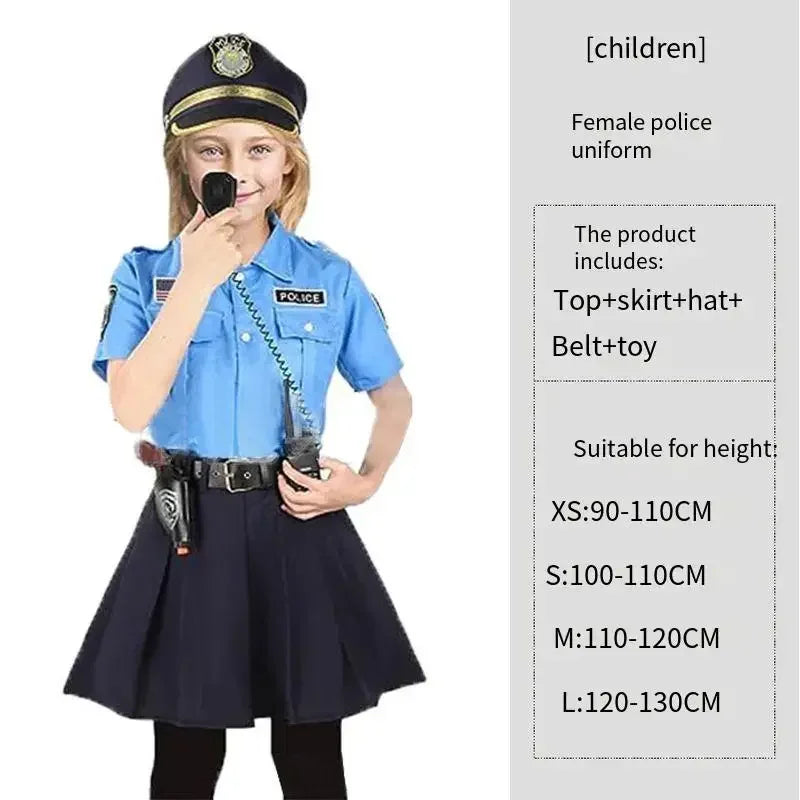 Girls' Police Officer Halloween Uniform Costume - product image 5