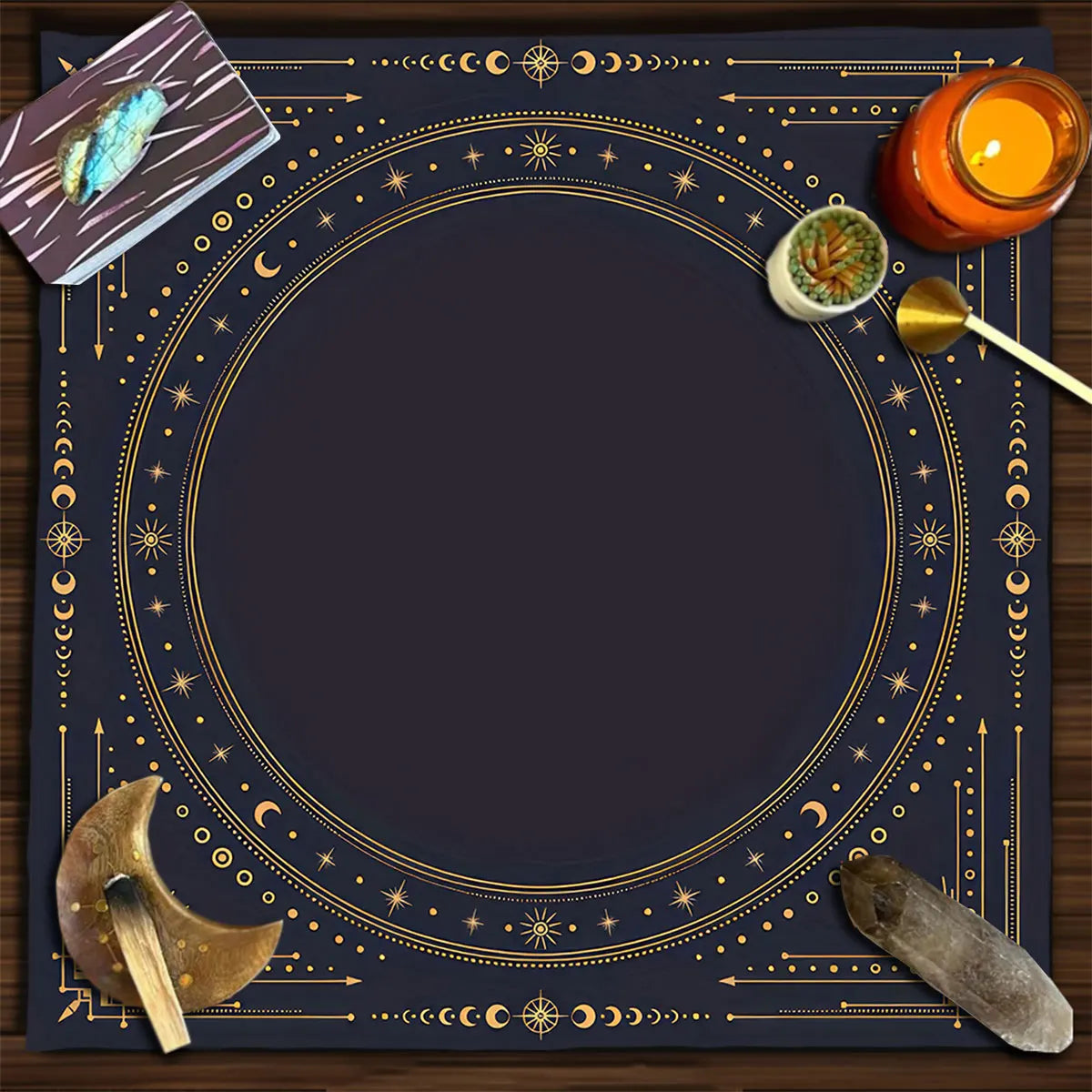 Sun & Moon Celestial Tarot Altar Cloth