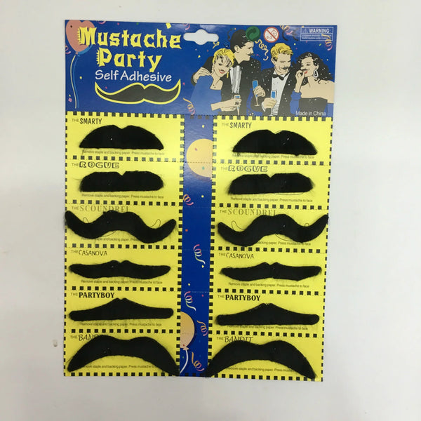 Funny Fake Mustache Fake Black Beard Halloween Cosplay Party Decoration Masquerade Props Kids Adult Novelty - product image 1