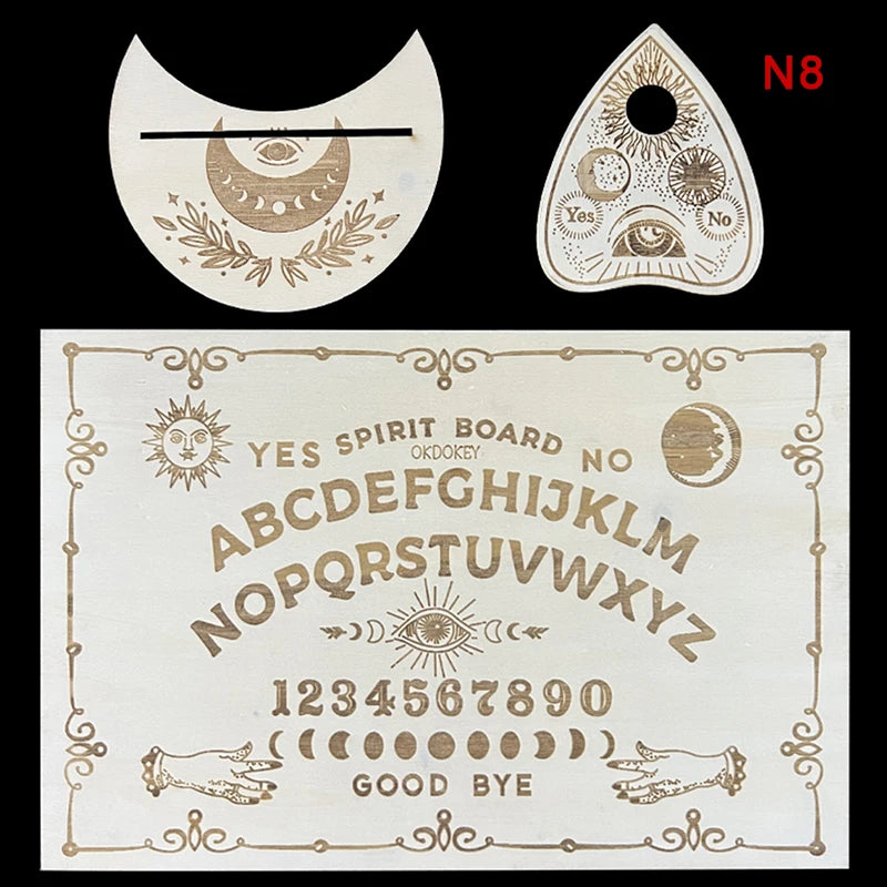 12-Inch Engraved Wooden Pendulum Divination Board