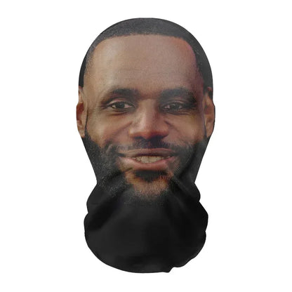 Costume Headwear Hip Hop Hood Hat Headgear 3D Printed Kanye Mask Elastic Mesh Halloween - 25