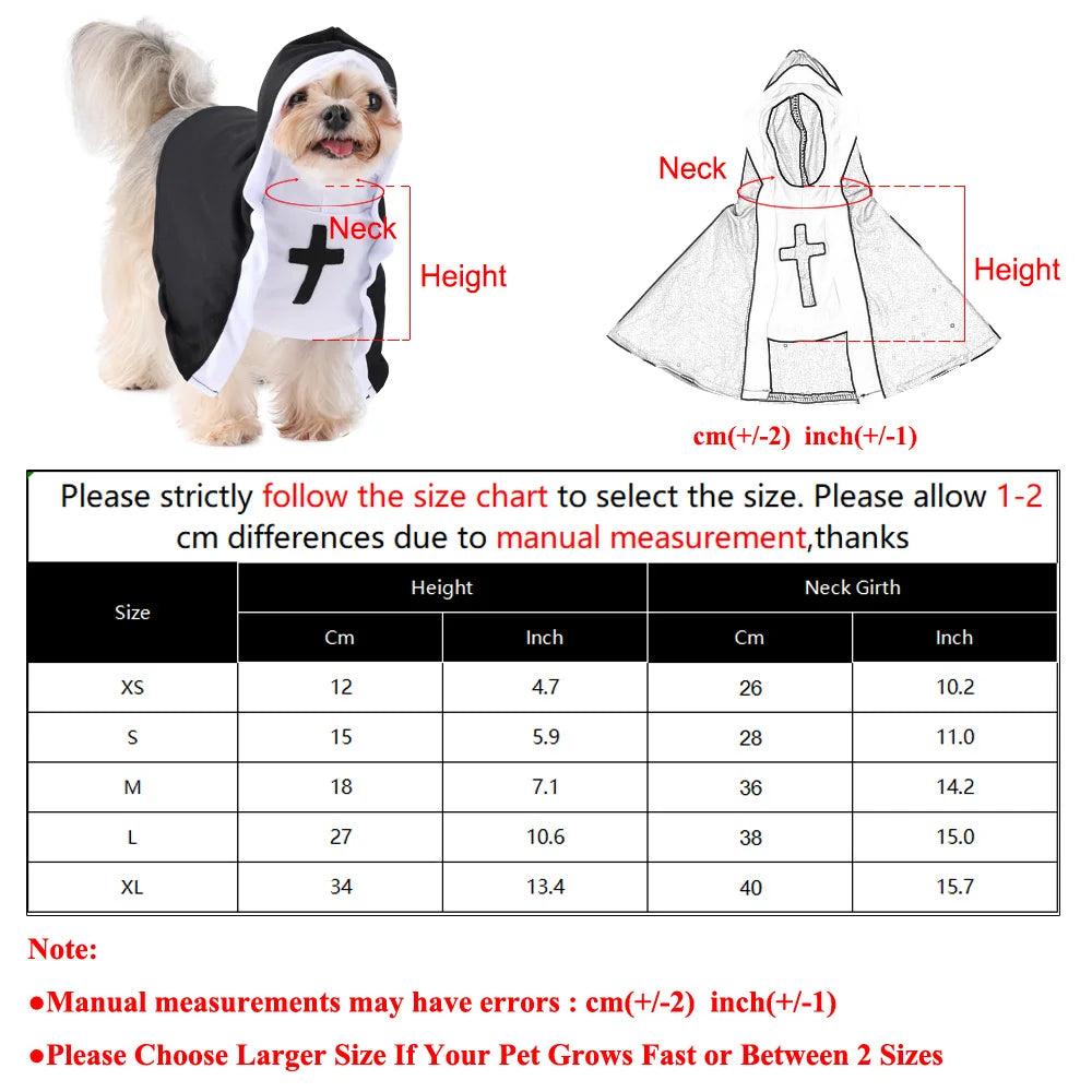 Nun Cute Cat Pet Cats Breathable Puppy Pet Halloween Costume - View 6