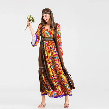 Women's Disco Retro 60s 70s Hippie Funky Native Costume - alternate view 5