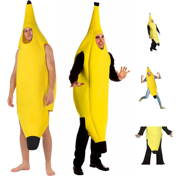 Costume for Men Sexy Banana Costume Adult Novelty Halloween Decorations - 3PCS / Kid