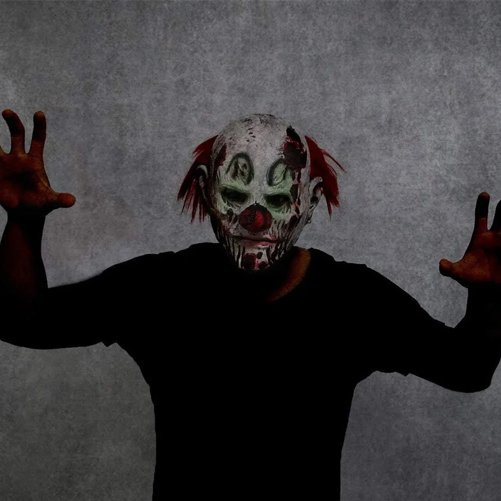 Halloween Scary Evil Clown Mask Horror Face Zombie Costume - View 5