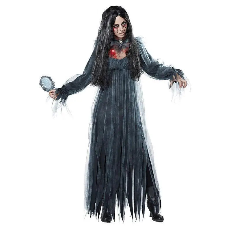 Women Halloween Gothic Witch Ghost Bride Cosplay Costume Multi‑Style Black - product image 9