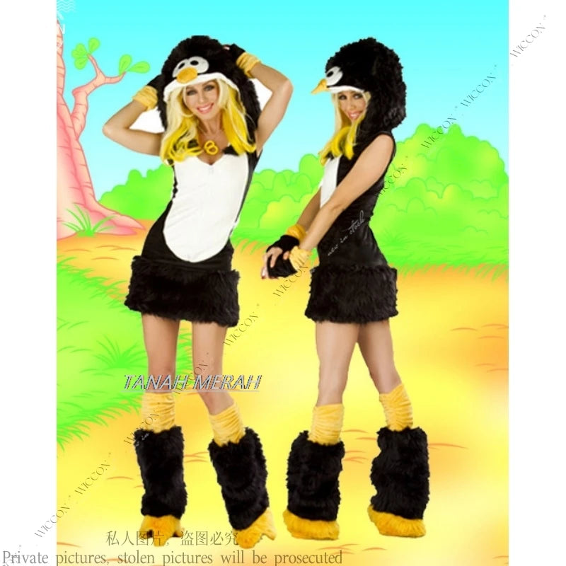 Halloween Party Frog Penguin Panda Cat Fox Monster Dinosaur Pirate Cosplay Costume Jumpsuit Woman Man Party Role Play Bunny Girl