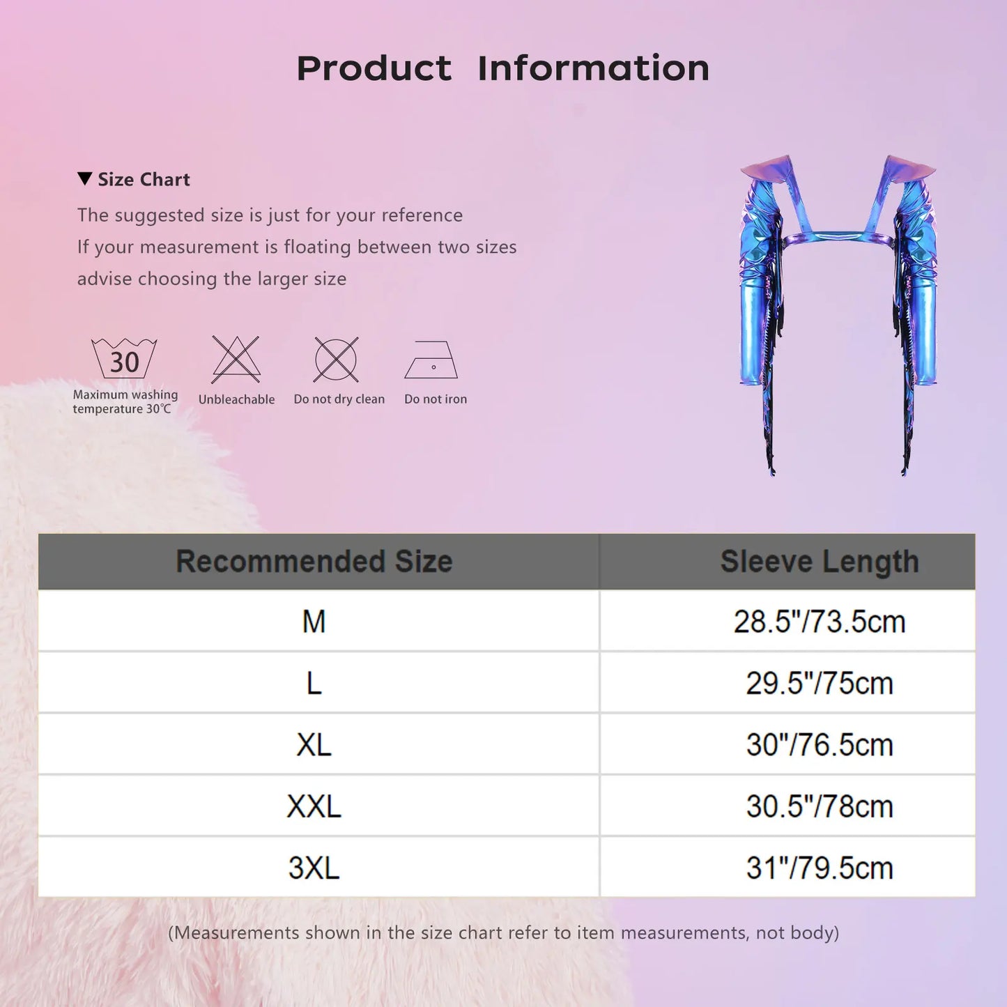 Men's Holographic Glossy Shoulder Armor Tops Fly Sleeve Jacket Tailcoat Costume - alternate view 2