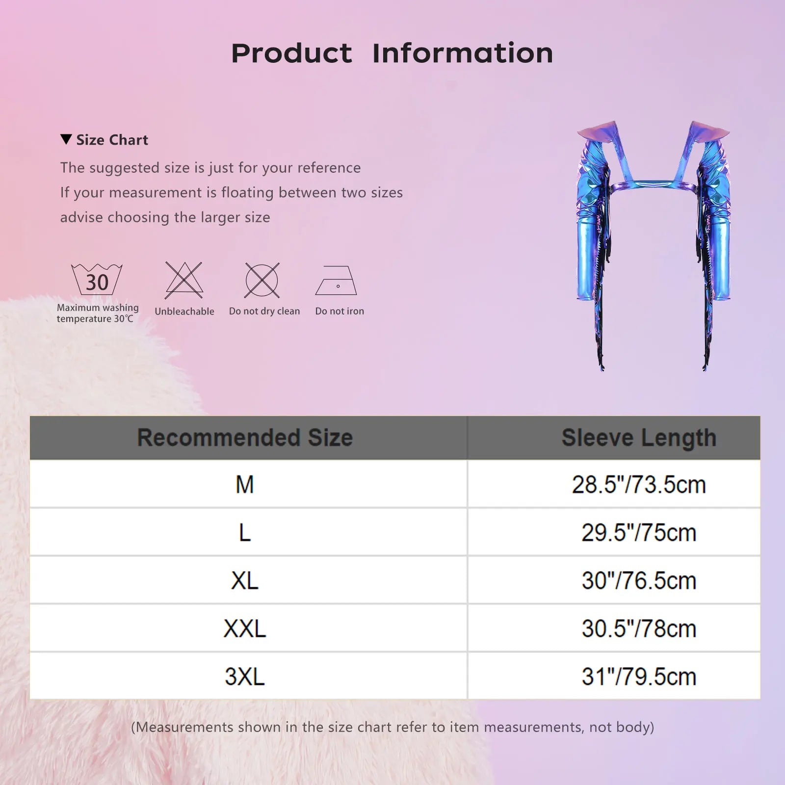 Men's Holographic Glossy Shoulder Armor Tops Fly Sleeve Jacket Tailcoat Costume - alternate view 2