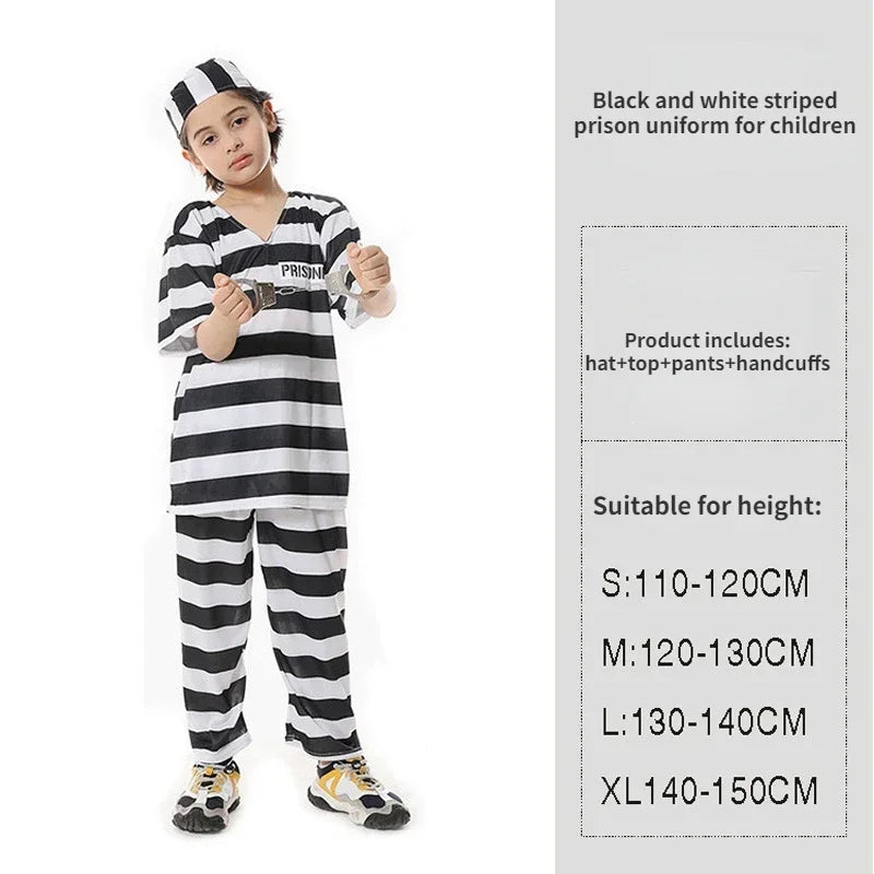 Adult Inmate Costume Orange Prisoner Jumpsuit Jailbird Outfit for Orange Prisoner