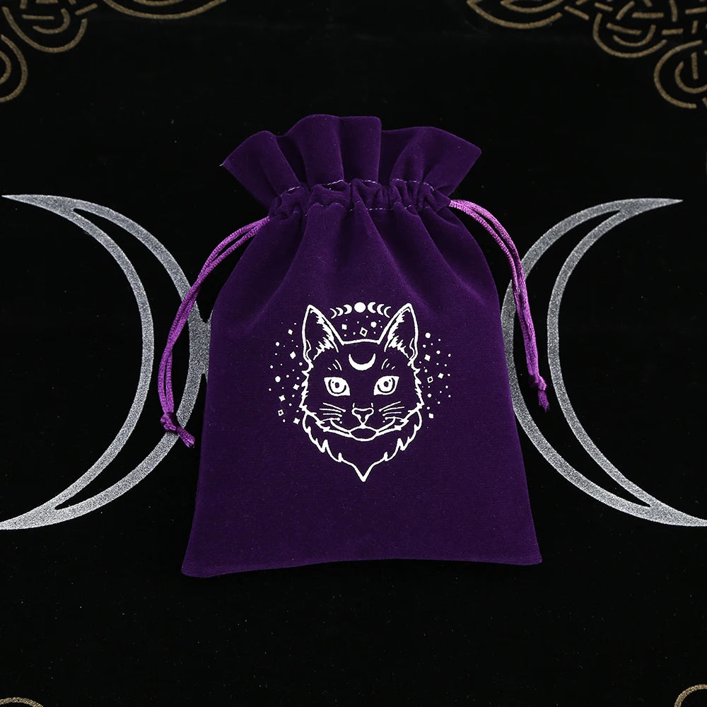 Embroidered Velvet Tarot Card Storage Bag