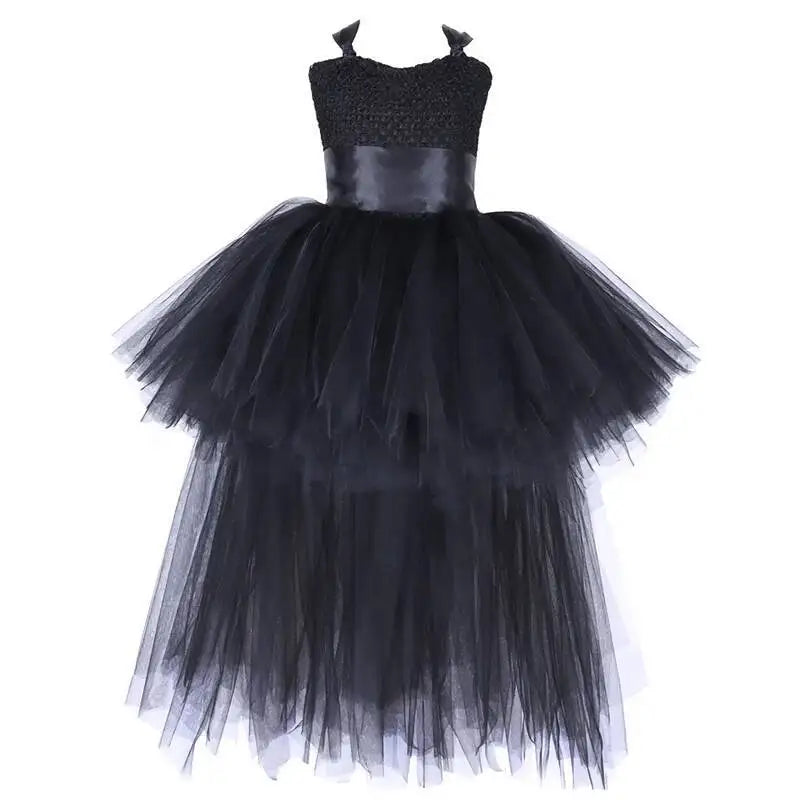 Kids' Dark Witch for Girls Black Devil Angel Fancy Trailing Dress with Costume - alternate view 13
