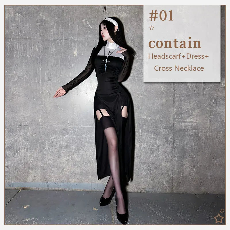 Adult sexy nun Costume - alternate view 8
