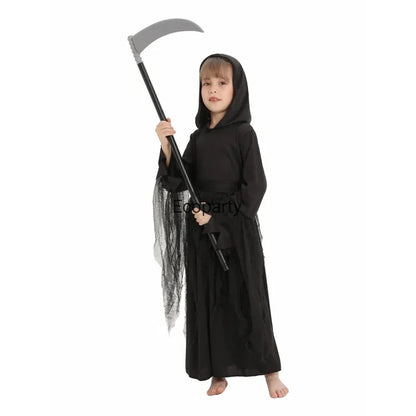 New Kids Halloween Demon Ghosts Costume Horror Night Ghost Dress Up Children Scream Death Demon Grim Reaper Cospaly Clothes