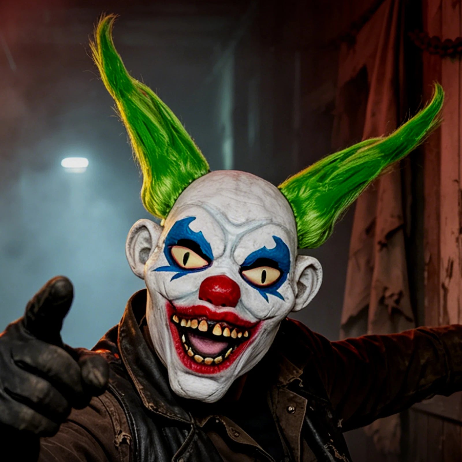 Halloween Costume Mask Clown Latex Headgear Smiling Face Demon Mask Ball Costume - View 4