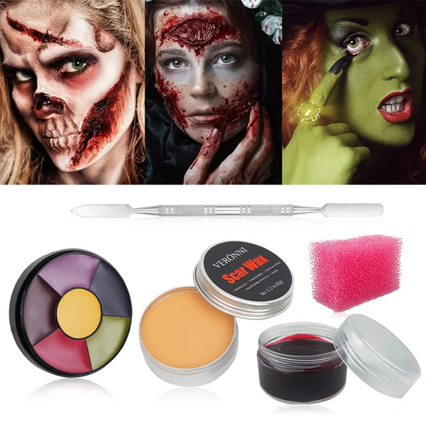Face & Body Painting Palette SFX Makeup Kit-Create Special Effect Stage face paint set with 10 pcs Artist - product image 1