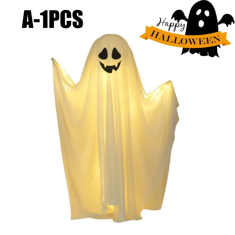 85/65-Inch Life-Size Scary Standing Ghost Glow-in-the-Dark OutdoorHalloween