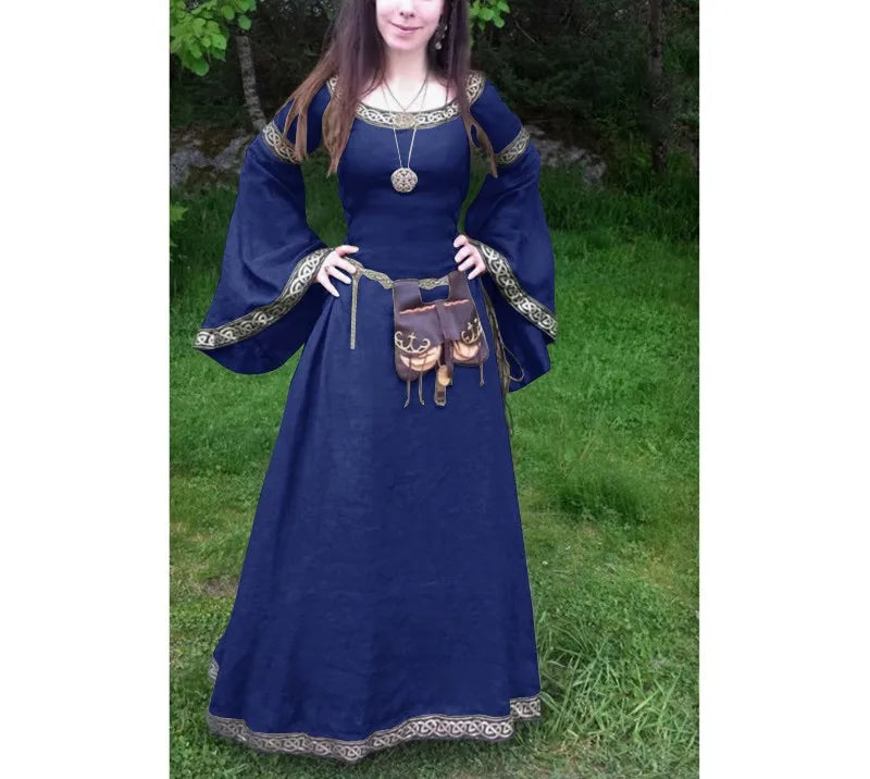 Women's Medieval Classical Long Sleeve Middle Ages Renaissance Costume - alternate view 7