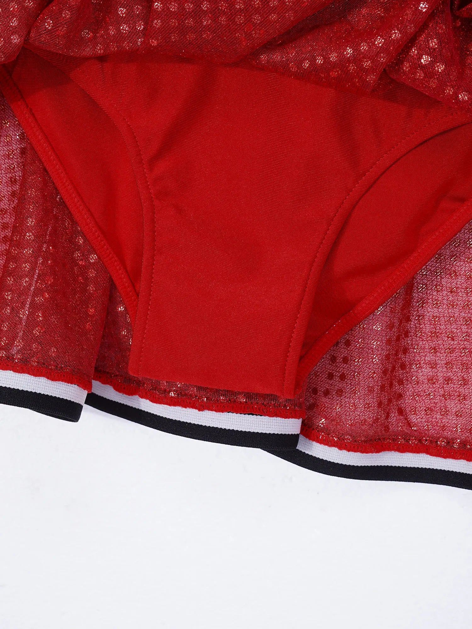 Kids Girls Cheerleader Costume Halloween Cosplay Cheerleading Dance Outfits Sequins Dress with Pom Poms Bow - product image 4