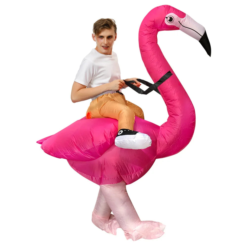 Adult Halloween Costume Handstand Clown Inflatable Costume Blow Up Pig Outfit Dress Ballet - View 18