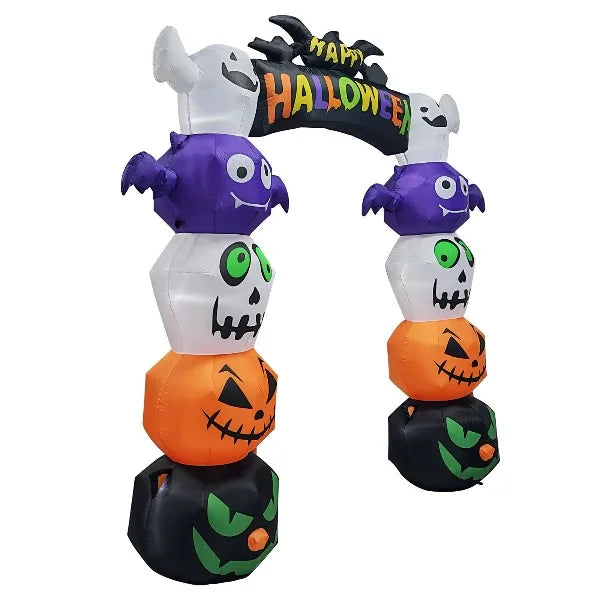 8.2 FT Cute Inflatables Pumpkin Archway Outdoor Decoration, Giant