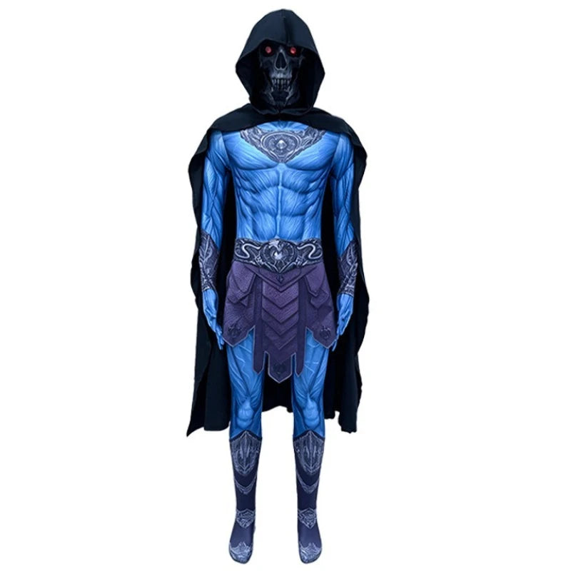 Skeletor Costume with Mask & Cloak – Masters of the Universe Adult Halloween Cosplay