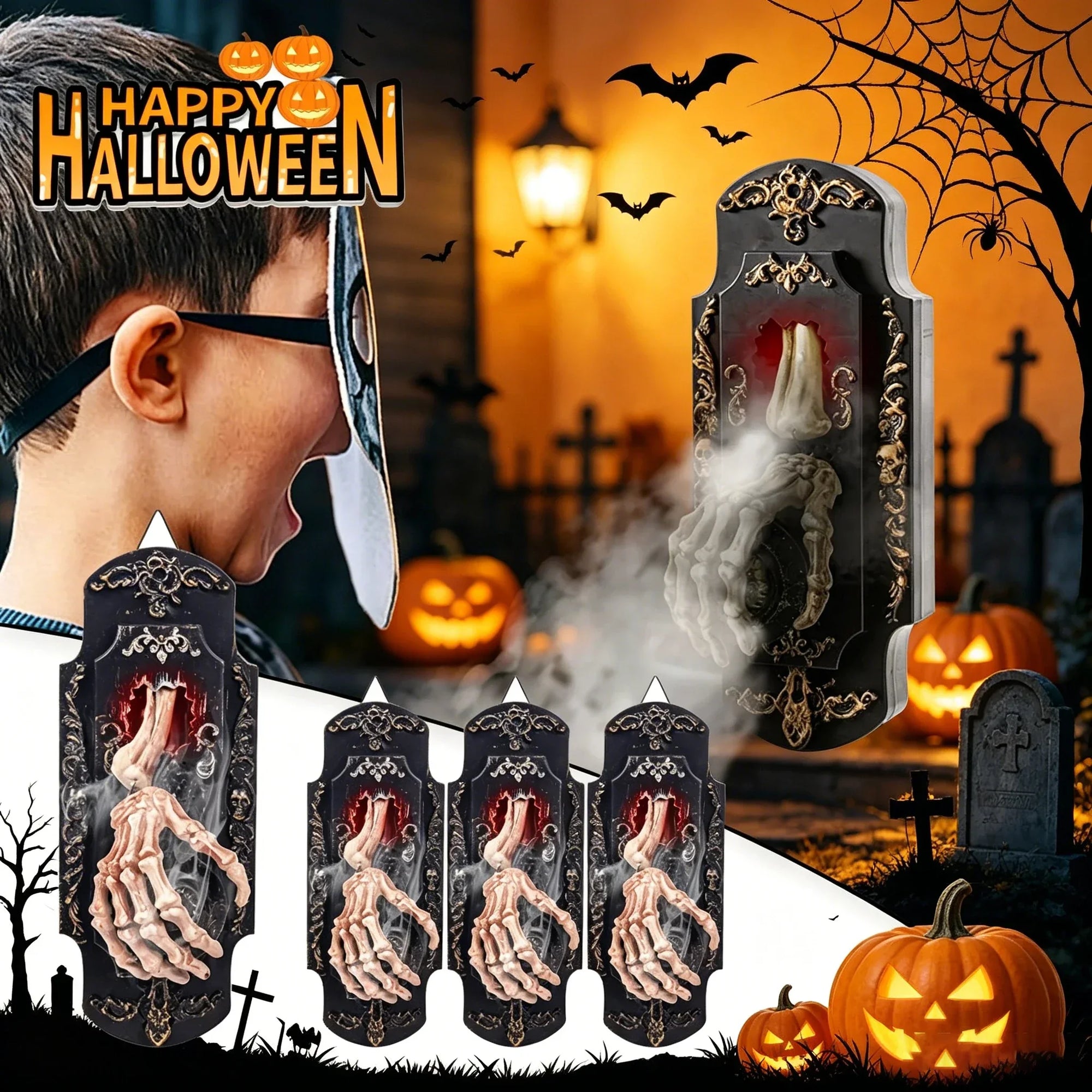 Motion-Activated Haunted Doorbell Halloween Animatronic - product image 2