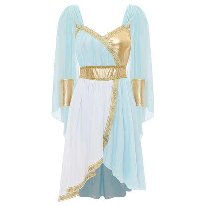 Women's Roman Ancient Greek Athena Goddesses Princess Toga Chiffon Costume - alternate view 3