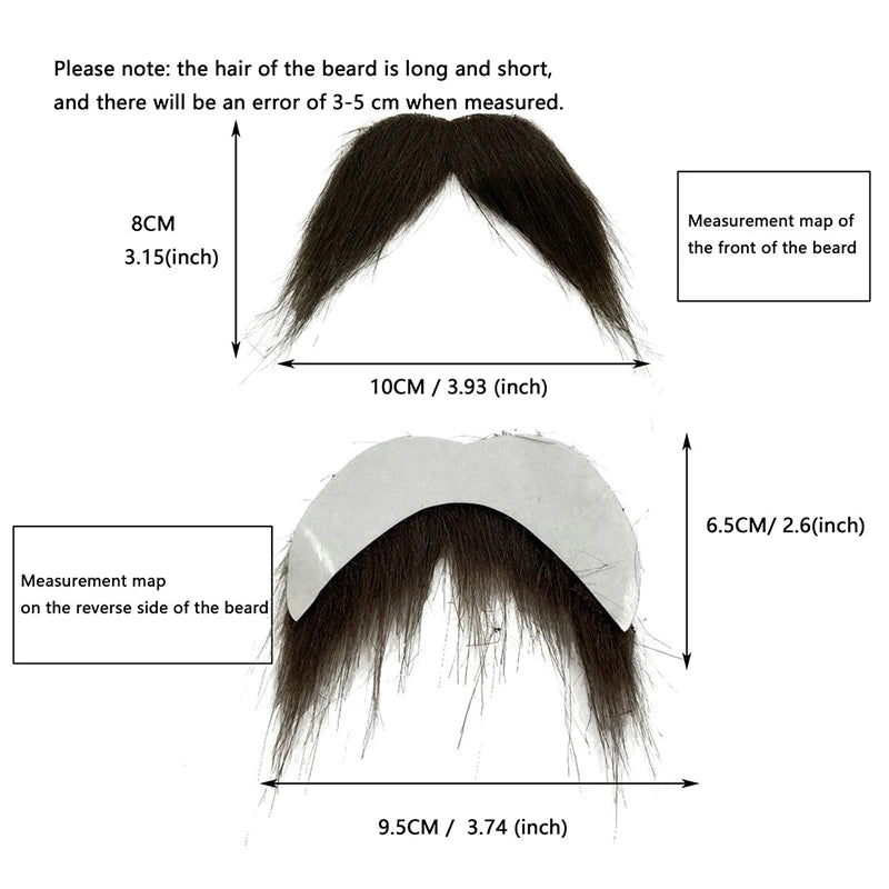 Fake Facial Hair Set Fake Eyebrow Mustache Kit Halloween Masquerade Cosplay Prop Male Club Party Costume - product image 7