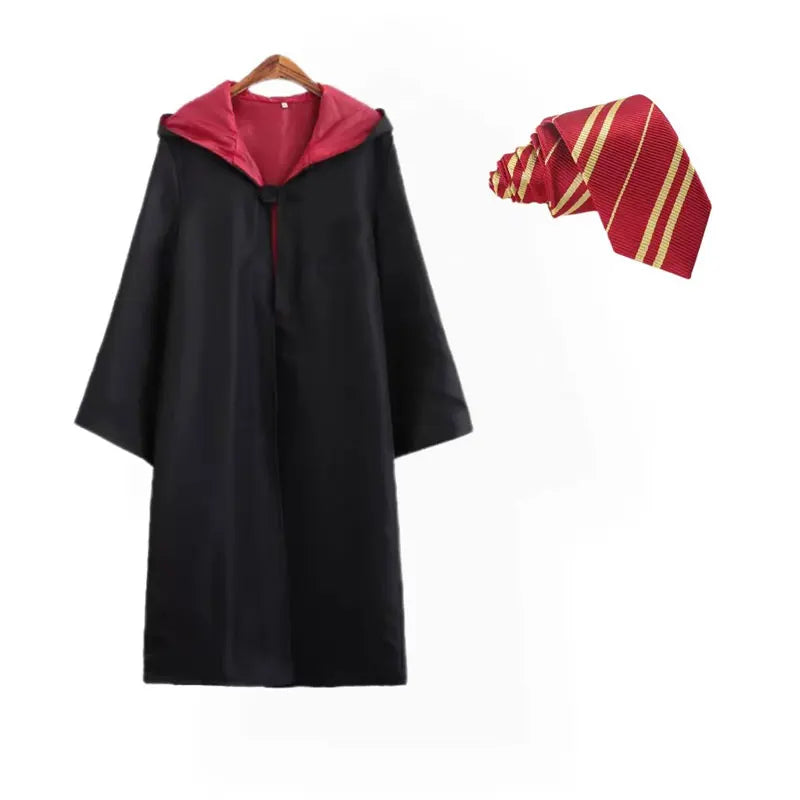 Costume Haloween Haliday Costume Magic Robe Cloak with Tie Kids Adult Uniform Outfit - Yellow robe only / Kids 135