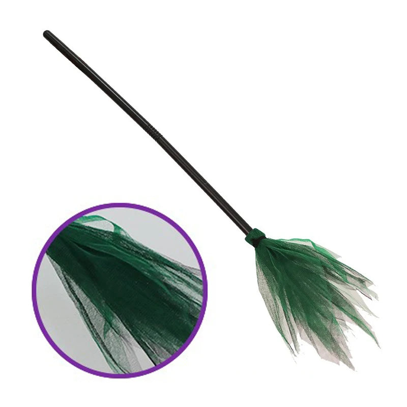 Halloween Witch Wizard Cosplay Props Black Magic Hats Flying Broomstick Decorations Halloween Party - product image 4