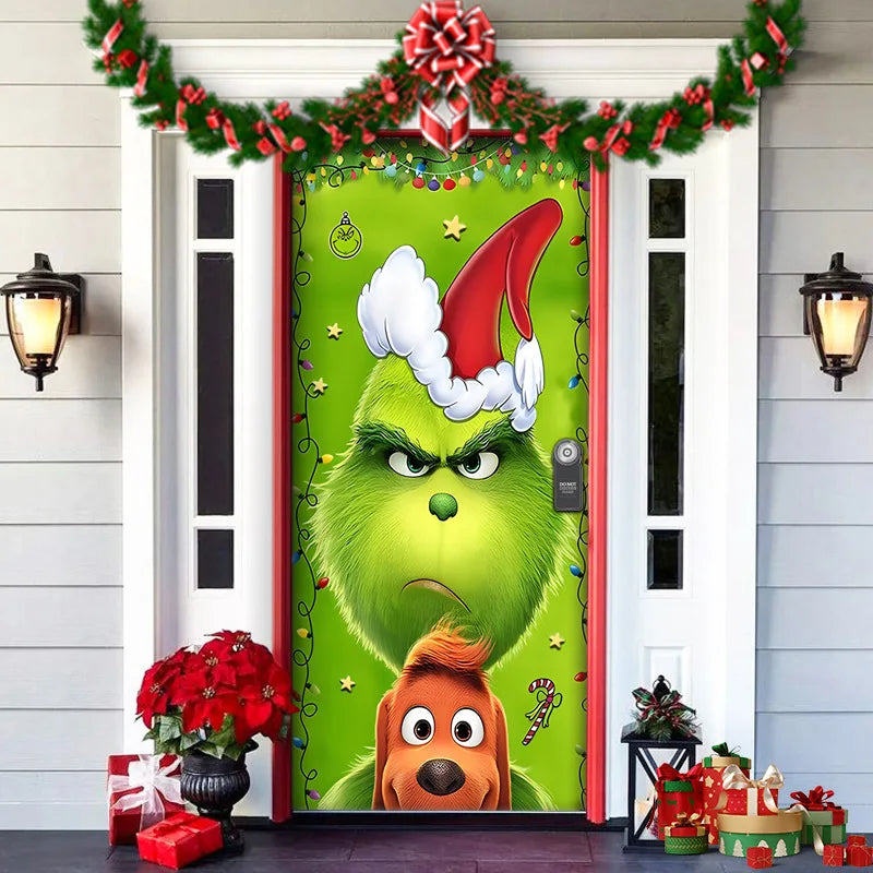 Halloween Decoration Door Curtain Cartoon Ghost Pumpkin Reindeer Home Horry - product image 10