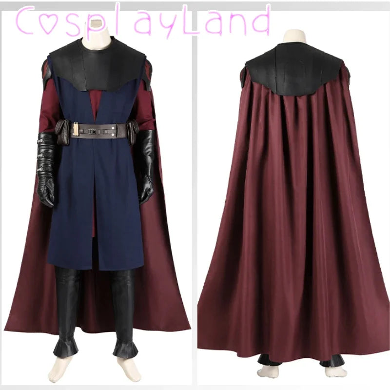Men's Men Force-Sensitive Knight New Outfit With Red Cape Outfit Comic Con Costume