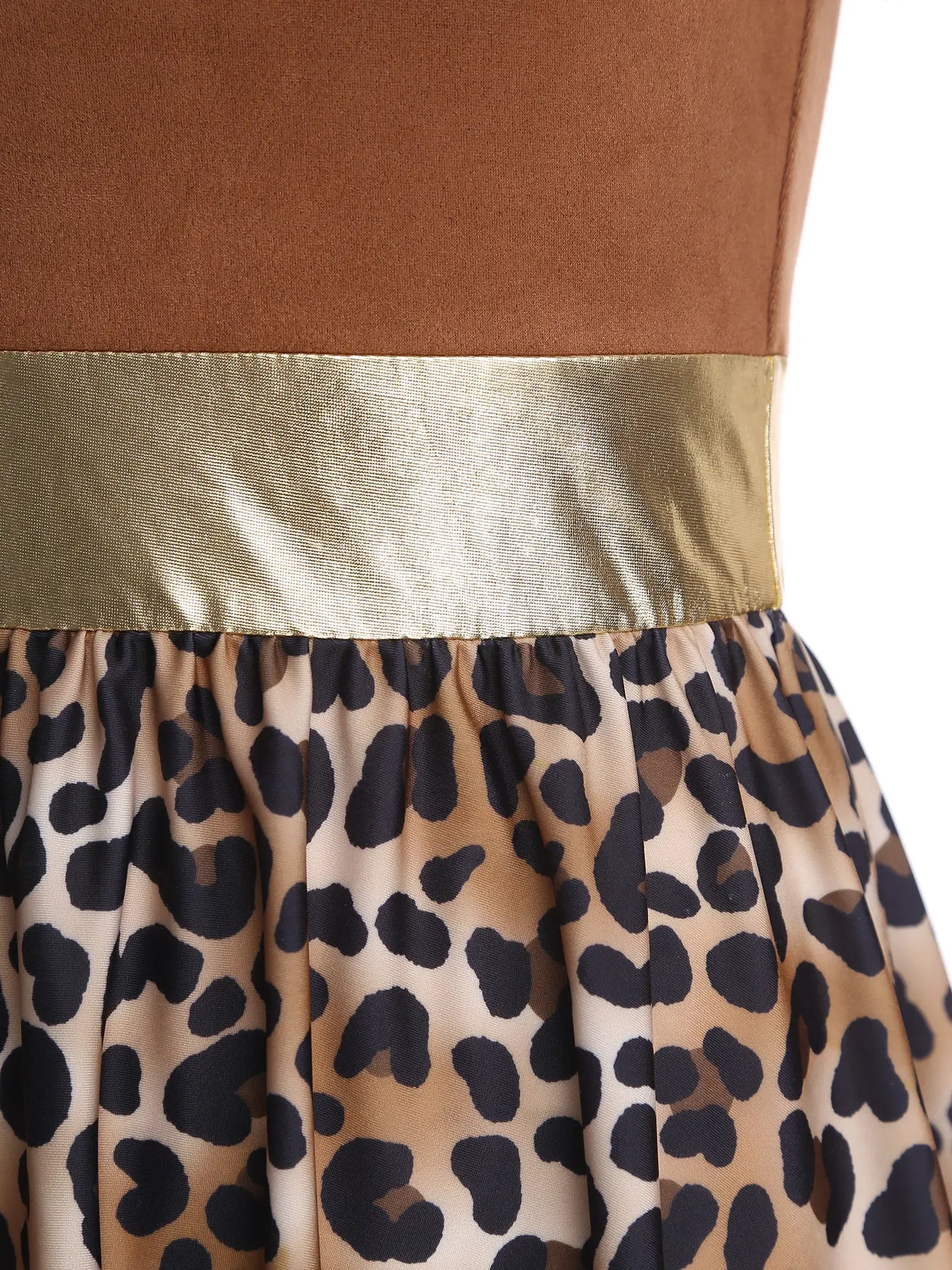 Kids' Prehistoric Cave Print One Shoulder Jagged Hem and Oversleeve Costume - alternate view 4