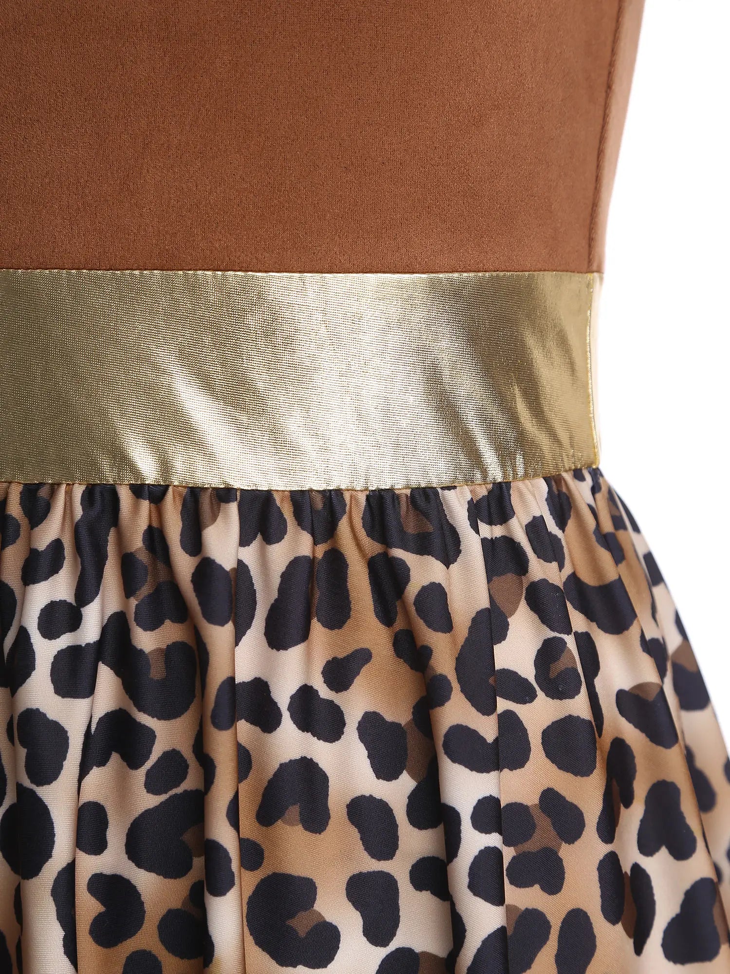 Kids' Prehistoric Cave Print One Shoulder Jagged Hem and Oversleeve Costume - alternate view 4