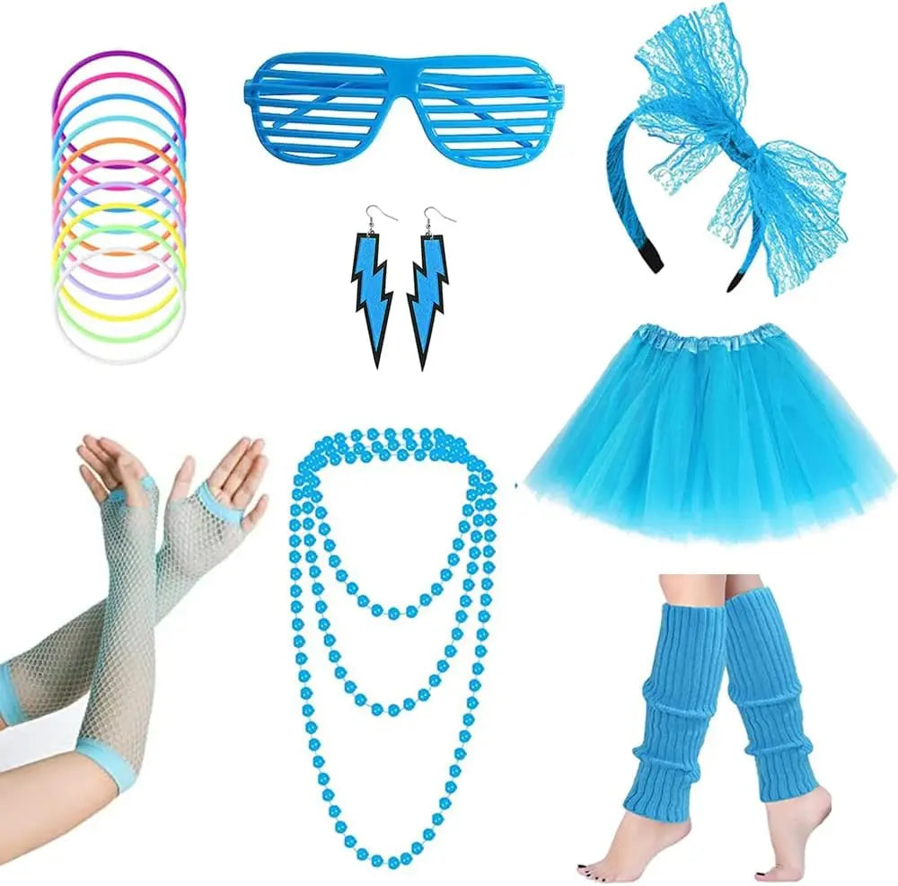 Women's 1980s Neon Costume Accessories – Tutu, Leg Warmers & Party Sets