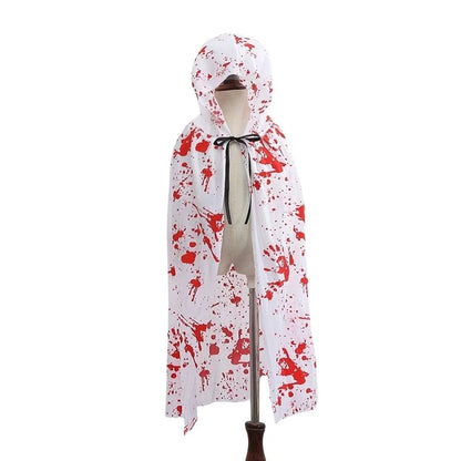 Grim Reaper Bloodstain Plaid Funny Death Cloak Prop - alternate view 7