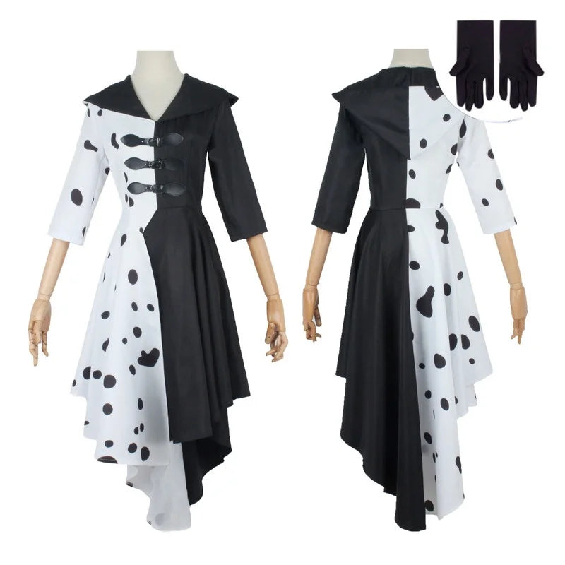Black White Witch Deville Cos Suits Women's Dress Halloween Costume - product image 9