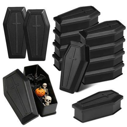 6/12pcs Coffin Halloween Box Prank Ornament Plastic Candy Gift Treat Box Party - product image 2